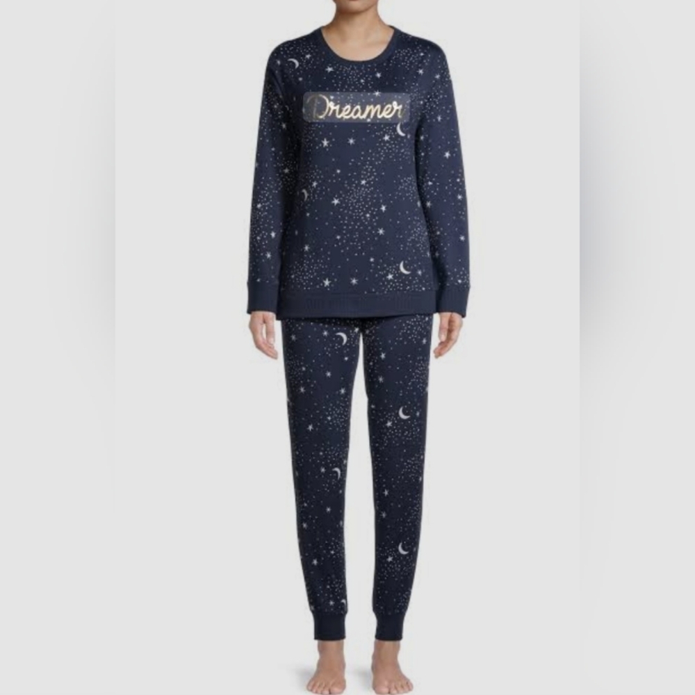 Secret Treasures Sleepwear "Dreamer" Pajamas•Navy Blue W/White Stars & Moons•4/6
